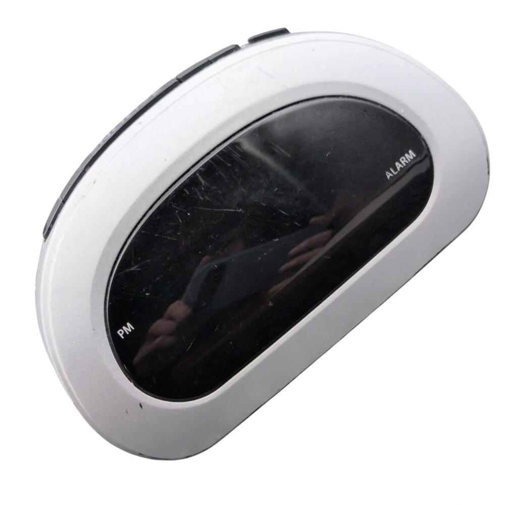 Sharp SPC089 LED Digital Alarm Clock Red Display Snooze‎ Silver Plug-In Works - Picture 3 of 8